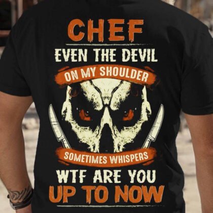 Chef Devil Skull Apparel - Funny Chef Skull