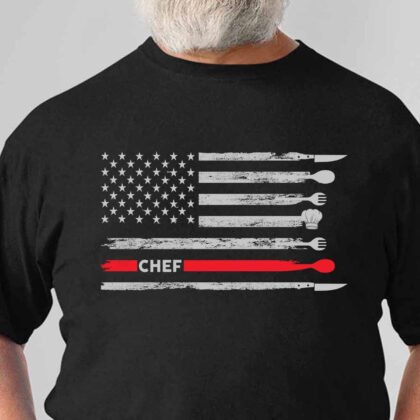 American Flag Chef Apparel - Patriotic Kitchen Crew